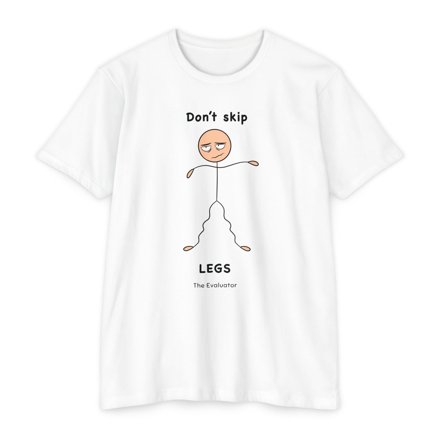 "Don't Skip Legs" Stickman Dark T-Shirt (Unisex)