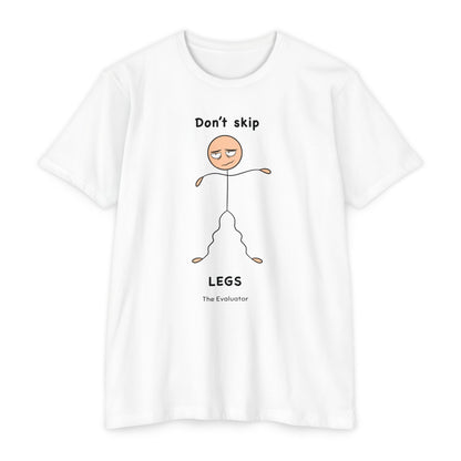 "Don't Skip Legs" Stickman Dark T-Shirt (Unisex)