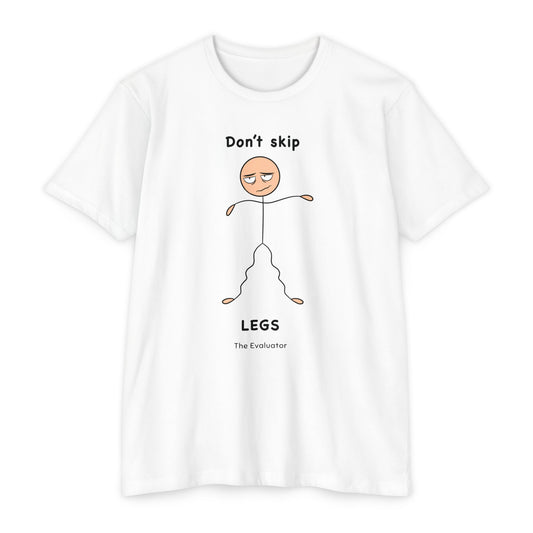 "Don't Skip Legs" Stickman Dark T-Shirt (Unisex)